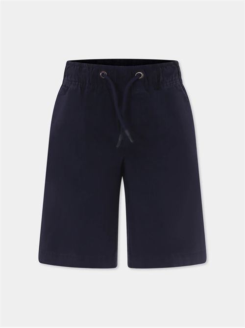Shorts blu con logo TRUSSARDI JEANS | TBP25076BE/RAMBLUE_NAVY